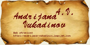 Andrijana Vukadinov vizit kartica